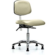 Class 100 Vinyl Clean Room Chair - Desk Height with Stationary Glides