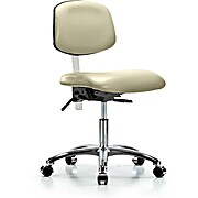 Class 100 Vinyl Clean Room Chair - Desk Height with Seat Tilt & Casters