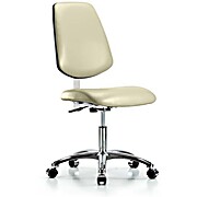 Class 100 Vinyl Clean Room Chair - Desk Height with Medium Back, Seat Tilt & Casters