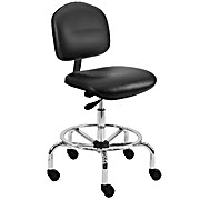 BenchPro Vinyl Chair With 18” Adjustable Footring and Chrome Base