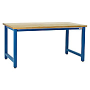 Kennedy Series Workbench with Solid 1.75" Thick, Lacquered Finish Maple Butcher Block Top