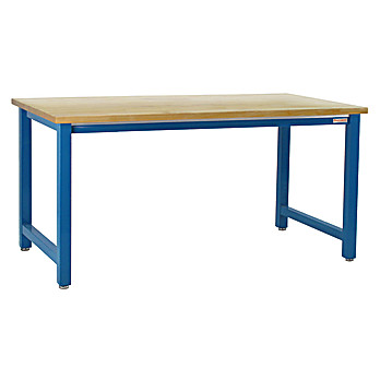Kennedy Series Workbench with Solid 1.75" Thick, Lacquered Finish Maple Butcher Block Top