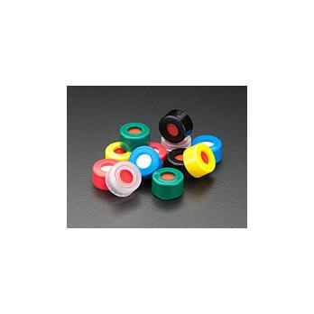 Preassembled R.A.M.™ 9mm Ribbed Screw Thread Cap with Fixed PTFE/Silicone with Slit Septa