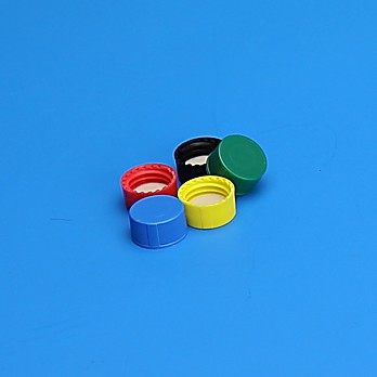 9mm Solid Top R.A.M.™ Polypropylene Caps, PTFE/F217 Lined