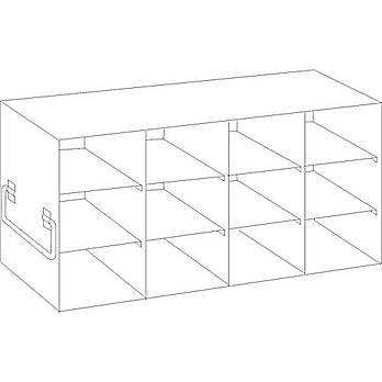 Upright Freezer Racks for Large 3.75" High Boxes