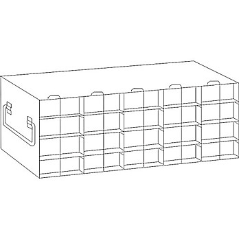Regular Upright Freezer Racks for 50-Cell Hinged Top Plastic Boxes