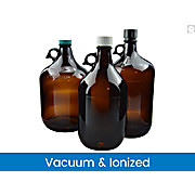 Vacuum & Ionized Amber Jug with Black Phenolic Pulp/Vinyl Caps