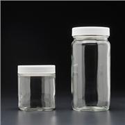 Clear Glass Straight Sided Wide Mouth Jars - Short & Tall, PTFE Lined, Standard