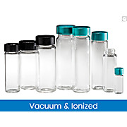 10ml Glass Sample Vials Liquid Clear Small with Screw Caps and Plastic  Plugs, Leak-Proof, 12PCS