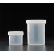 Precleaned and Certified Clear Tall Straight Sided Wide Mouth Jars,  Assembled with White Polypropylene Closure, .015 PTFE Lined and Certificate  of An