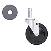 Metro 5M 5" Resilient Rubber Swivel Stem Caster for Super Erecta Industrial Wire Shelving Racks