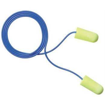  3M™ Single Use E-A-R™ E-A-Rsoft™ Yellow Neons Tapered Foam And PVC Corded Earplugs