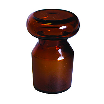 Ground Glass Flask Stopper Amber