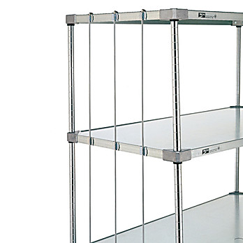 Metro Rods and Tabs for Super Erecta Solid Shelving, Chrome, 72"