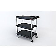 Metro myCart Series 3-Shelf Utility Cart with Microban, Blue