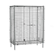 Metro qwikSLOT Stationary Security Shelving Unit, Chrome, 27.25" x 50.5" x 66.8125"