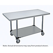 Metro HD Super Type 316 Stainless Steel Mobile Worktable with Stainless Bottom Shelf