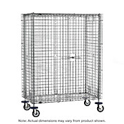 Metro Super Erecta Mobile Security Shelving Unit, Chrome