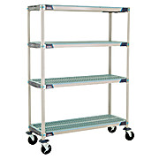 MetroMax i 4-Shelf Industrial Plastic Shelving Mobile Cart