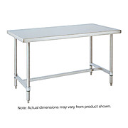 Metro HD Super Stainless Steel Stationary Worktable with Bottom H-Frame