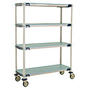 MetroMax i 4-Shelf Industrial Plastic Shelving Mobile Cart