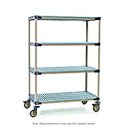 MetroMax 4 X336PG4 4-Shelf Industrial Plastic Shelving Mobile Cart