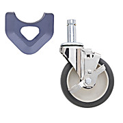Metro 5" Polyurethane Swivel/Brake Stem Caster for MetroMax Industrial Plastic Shelving Racks