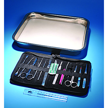 DISSECTING INSTRUMENTS, SET/14 W/ TRAY