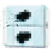 Glove Box Dispenser - Double - Clear PETG Plastic