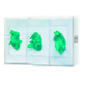 Glove Box Dispenser - Triple - Clear PETG Plastic