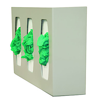 Glove Box Dispenser - Triple with Dividers - Injection Molded ABS Plastic