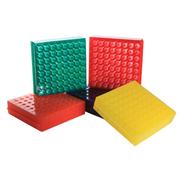 64 Well "Reversible" Micro Tube Racks & Snap-On Rack Covers