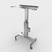 Adjustable Height Stainless Steel Laptop Cart