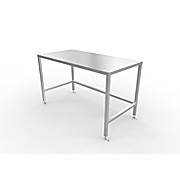 Heavy Duty Table, Stainless Steel, Solid Top, with bolt down levelers