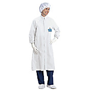 Unisex SC-3 White Zipper Closure Frock