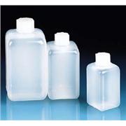 Square Bottles with Screw Caps, High Density Polyethylene