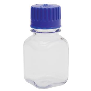 Square Bottle, PC With Blue PP Screw Closure