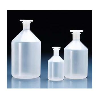 VITLAB Reagent Bottle, Conical Slope Shouldered, Polypropylene, with Polypropylene Stopper