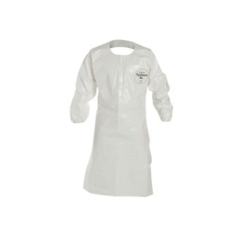 Tychem® 4000 Sleeved Aprons, 44" Long (Snaps at Neck)