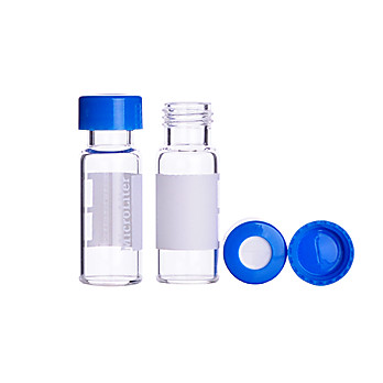 MicroLiter 9mm Screwthread Autosampler Vial, Cap, and Septa Assembled Kits with PTFE/Silicone Septa