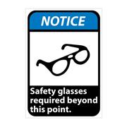 Safety Glasses Required Beyond This Point Signs