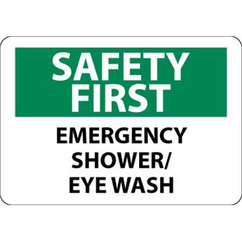 Safety First, Emergency Shower/Eye Wash Signs