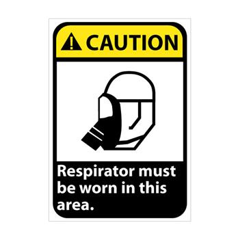 Caution, Respirator Must Be Worn In This Area Signs