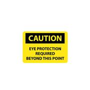 Caution, Eye Protection Required Beyond This Point Signs