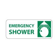 Emergency Shower With Graphic Signs