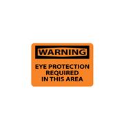 Warning, Eye Protection Required In This Area Signs