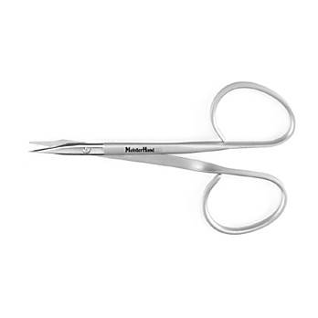 MeisterHand Eye Suture Scissors, 4 inch, Ribbon Type, 
