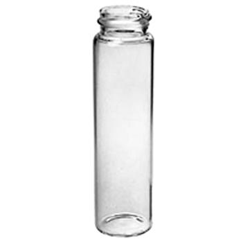 Sample Vials, Screw Thread, Clear KG-33 Borosilicate Glass, with Black Phenolic Cap and Cone-Shaped Polyseal® Polyethylene L