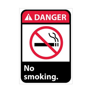 Danger, No Smoking With Graphic Signs