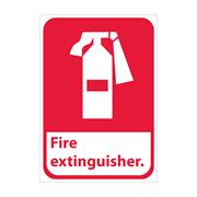 Fire Extinguisher With Graphic Signs